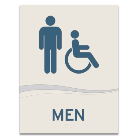 Men Sign w/Male & ISA Symbols