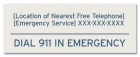 Minnesota Emergency 911 Pool Sign
