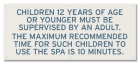 Nevada Children Under 12 Spa Rules Sign