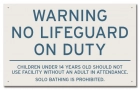 Nevada No Lifeguard Sign