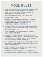 Nevada Pool Rules Sign