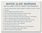 Nevada Water Slide Rules Sign