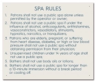 New Hampshire Spa Rules Sign