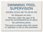 New Jersey Swimming Pool Supervision Sign
