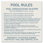 New York City Pool Rules Sign