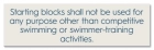 New York City Starting/Diving Blocks Pool Sign