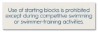 New York Starting/Diving Blocks Pool Sign