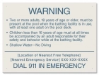 New York State Pool Supervision Warning Sign