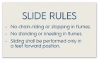 New York White-Water Slide Rules Sign