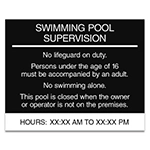 NJ Front Desk Pool Sign - Acrylic