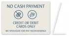 No Cash Payment - Easel Sign