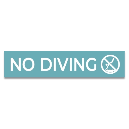 No Diving Sign