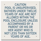 Ontario Canada Unsupervised Pool 2 Sign