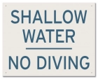 Ontario Shallow Water No Diving Sign