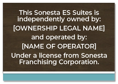 Owner and Operator Plaque - International Version