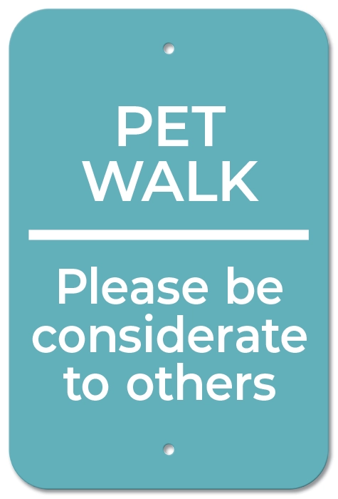 'Pet Walk' Sign