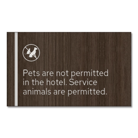 Pets Not Permitted Sign