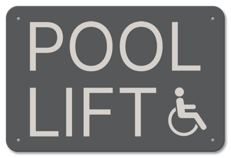 Pool Lift Sign w/ISA Symbol