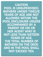 Province Pool Rules Sign - Ontario Compliant: Canada