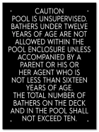 Province Pool Rules Sign - Ontario Compliant: Canada