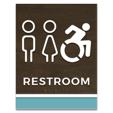 Restroom Sign w/Dynamic ISA/M/F Symbols