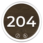 Room Number Sign w/ Symbols