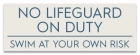 South Carolina No Lifeguard On Duty Sign