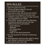Spa Rules Sign