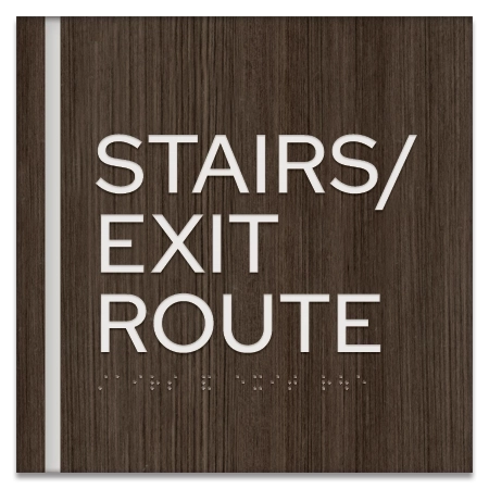 "Stairs/Exit Route" Egress Sign - CA Compliant