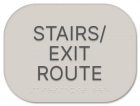 "Stairs/Exit Route" Egress Sign - CA Compliant