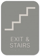 Stairs/Exit Sign w/Symbol