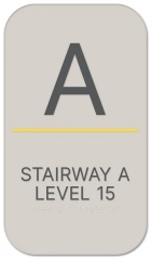 Stairway/Level Indicator Sign - NYC Compliant