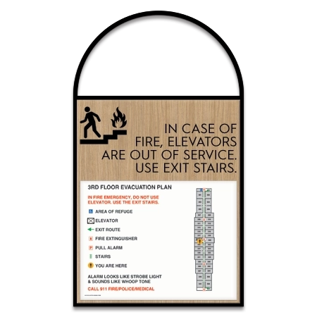 Standard Entrance Evacuation Plan - CA Compliant