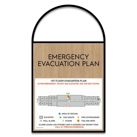 Standard Entrance Evacuation Plan - CA Compliant