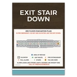 Standard Stairway Evacuation Plans - CA Compliant
