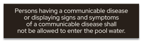 State Pool Sign - Communicable Disease - Tennessee Compliant