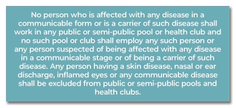 State Pool Sign - Communicable Disease - Virginia Compliant