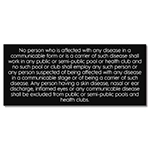State Pool Sign - Communicable Disease - Virginia Compliant