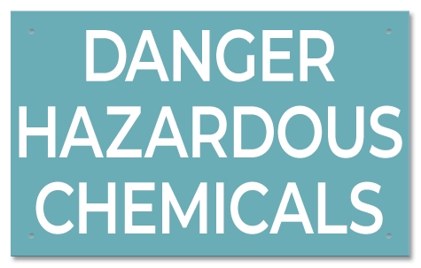 State Pool Sign - Hazardous Chemicals - Indiana Compliant