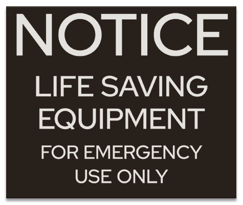 State Pool Sign - Life Saving Equipment - Illinois Compliant
