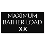 State Pool Sign - Maximum Bather Load - Virginia Compliant