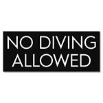 State Pool Sign - No Diving - Virginia Compliant