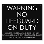 State Pool Sign - No Lifeguard - Massachusetts Compliant