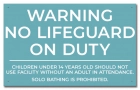 State Pool Sign - No Lifeguard - Nevada Compliant