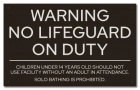 State Pool Sign - No Lifeguard - Nevada Compliant
