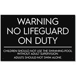 State Pool Sign - No Lifeguard - North Carolina Compliant