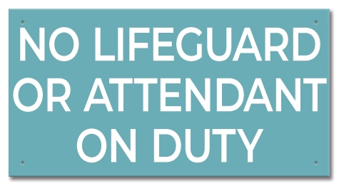 State Pool Sign - No Lifeguard - OK Compliant