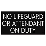 State Pool Sign - No Lifeguard - OK Compliant