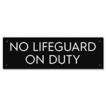 State Pool Sign - No Lifeguard on Duty - Montana Compliant
