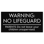 State Pool Sign - No Lifeguard on Duty - Oregon Compliant